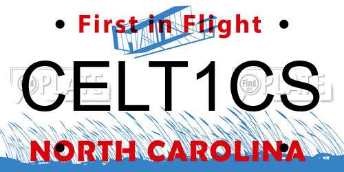 CELT1CS North Carolina License Plate