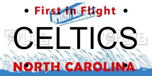 CELTICS North Carolina License Plate