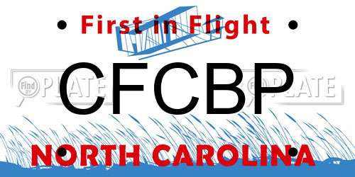 CFCBP North Carolina License Plate