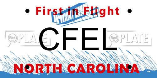 CFEL North Carolina License Plate