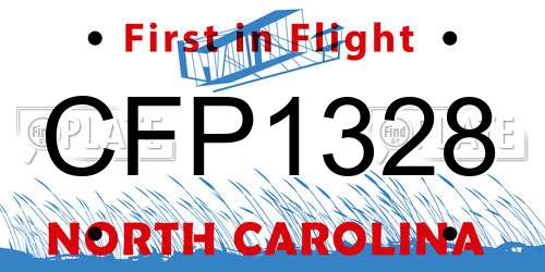 CFP1328 North Carolina License Plate