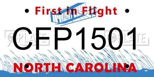 CFP1501 North Carolina License Plate