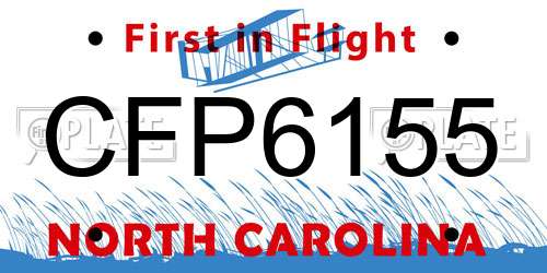CFP6155 North Carolina License Plate