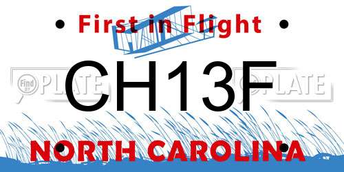 CH13F North Carolina License Plate