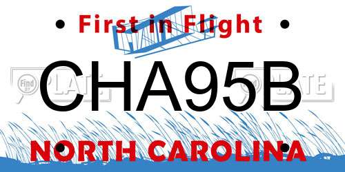 CHA95B North Carolina License Plate