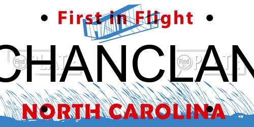 CHANCLAN North Carolina License Plate