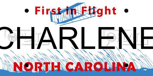 CHARLENE North Carolina License Plate