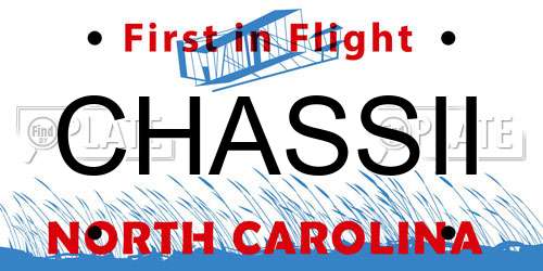 CHASSII North Carolina License Plate