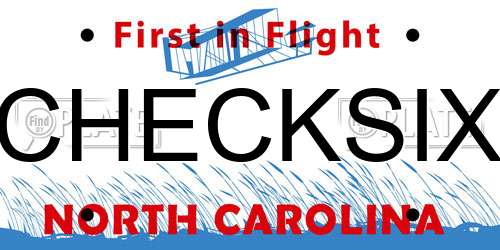 CHECKSIX North Carolina License Plate