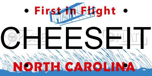 CHEESEIT North Carolina License Plate