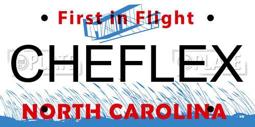 CHEFLEX North Carolina License Plate