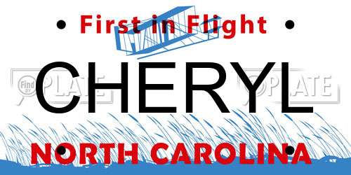 CHERYL North Carolina License Plate
