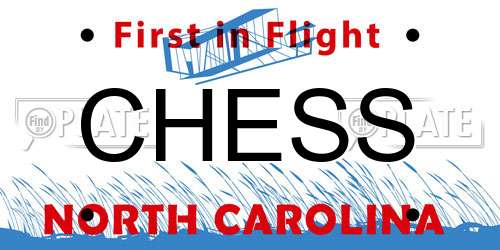 CHESS North Carolina License Plate