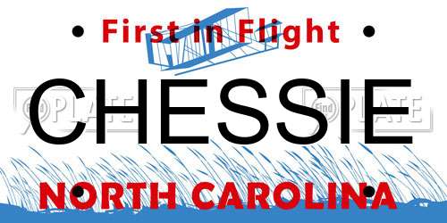 CHESSIE North Carolina License Plate