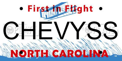 CHEVYSS North Carolina License Plate