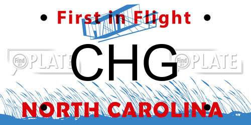 CHG North Carolina License Plate