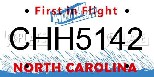 CHH5142 North Carolina License Plate
