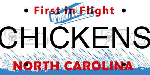 CHICKENS North Carolina License Plate