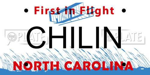CHILIN North Carolina License Plate