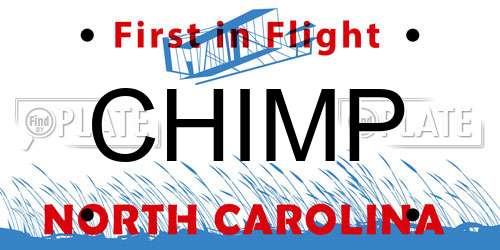 CHIMP North Carolina License Plate