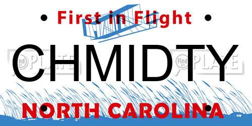 CHMIDTY North Carolina License Plate