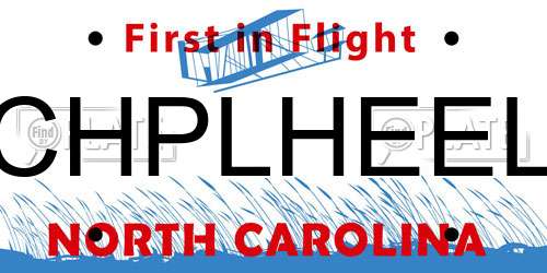 CHPLHEEL North Carolina License Plate