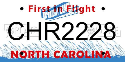 CHR2228 North Carolina License Plate