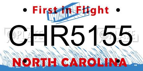 CHR5155 North Carolina License Plate