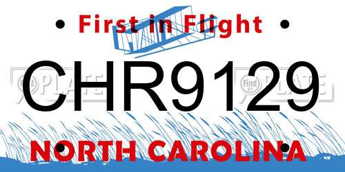 CHR9129 North Carolina License Plate
