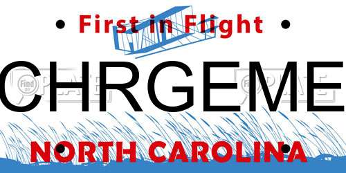 CHRGEME North Carolina License Plate