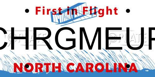 CHRGMEUP North Carolina License Plate