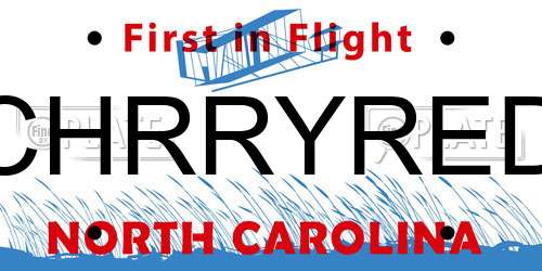 CHRRYRED North Carolina License Plate