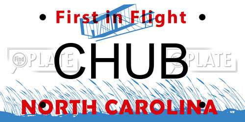 CHUB North Carolina License Plate