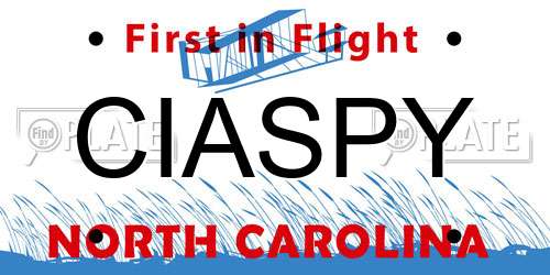 CIASPY North Carolina License Plate