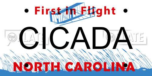 CICADA North Carolina License Plate