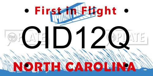 CID12Q North Carolina License Plate