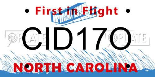 CID17O North Carolina License Plate