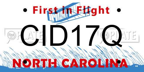 CID17Q North Carolina License Plate