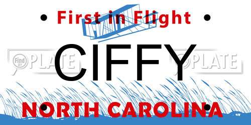 CIFFY North Carolina License Plate