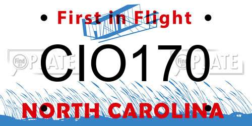 CIO170 North Carolina License Plate
