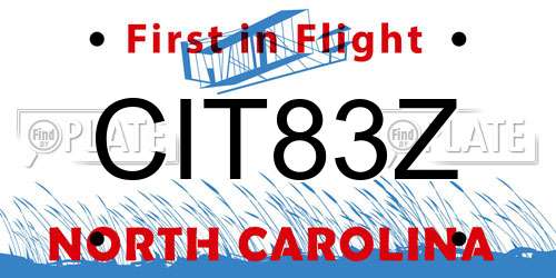 CIT83Z North Carolina License Plate