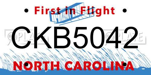 CKB5042 North Carolina License Plate