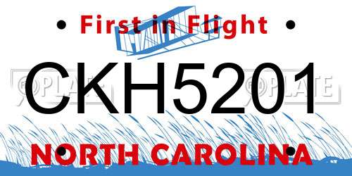 CKH5201 North Carolina License Plate