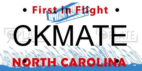 CKMATE North Carolina License Plate