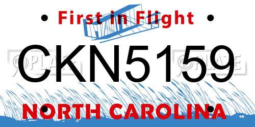 CKN5159 North Carolina License Plate