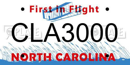 CLA3000 North Carolina License Plate