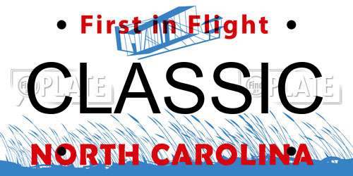 CLASSIC North Carolina License Plate