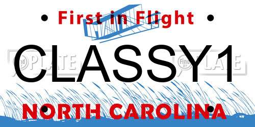 CLASSY1 North Carolina License Plate