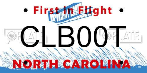 CLB00T North Carolina License Plate