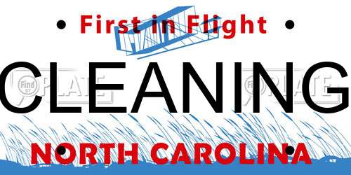 CLEANING North Carolina License Plate